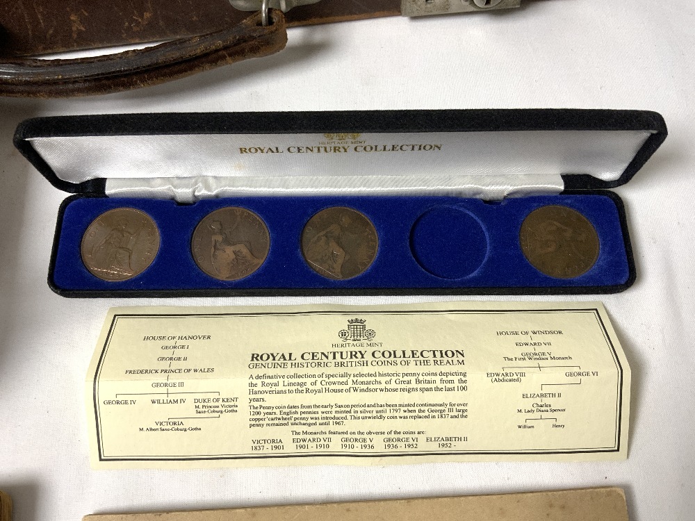 A QUANTITY OF COINS, MASONIC MEDALS, CIGARETTE CARD ALBUM, THE SAVOY ALBUM OF LONDON VIEWS ETC, - Image 3 of 9