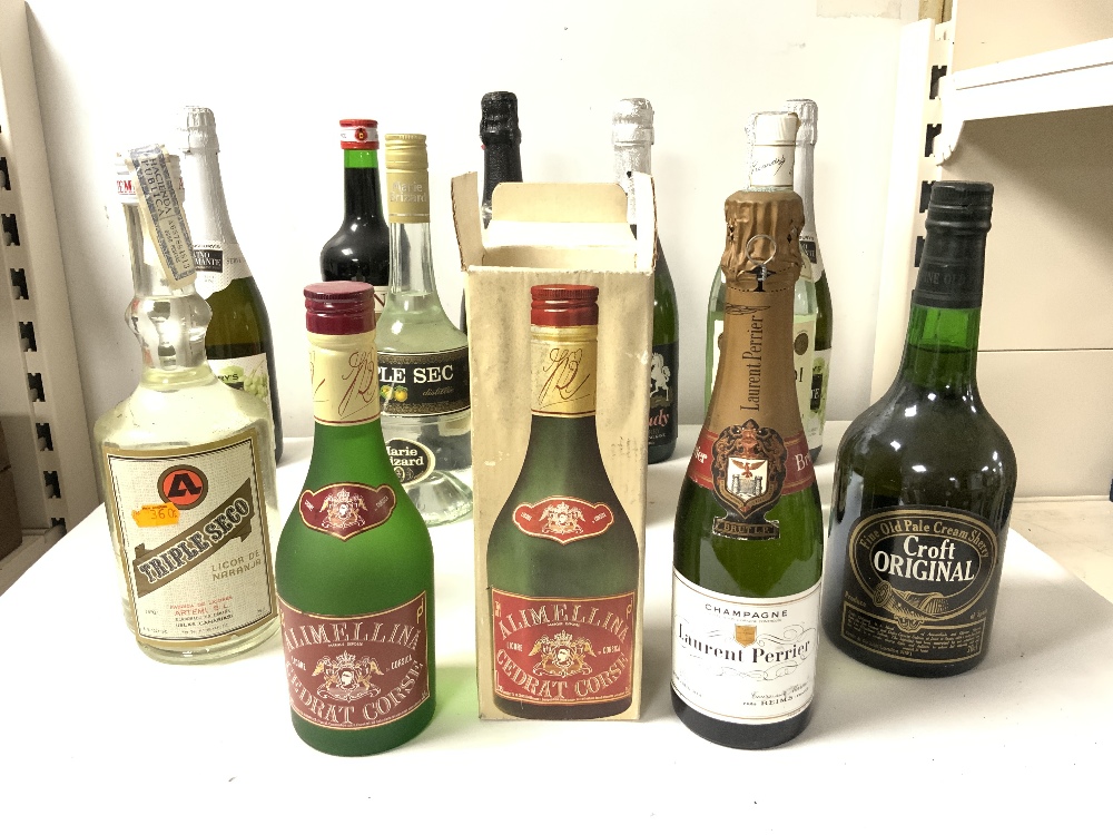 QUANTITY OF BOTTLES OF WINES AND SPIRITS- GRAND MARNIER, PINK LADY SPARKLING PERRY, LAURENT - Image 3 of 5