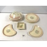 VINTAGE SUSIE COOPER PART DINNER SERVICE; TEN PIECES