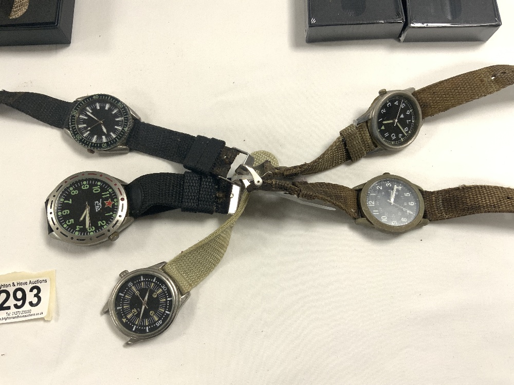 ELEVEN MODERN QUARTZ MILITARY STYLE WRISTWATCHES, TWO OTHERS AND FOUR LADIES WRISTWATCHES. - Image 9 of 9