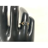 VINTAGE 375 GOLD RING WITH STONES SIZE N