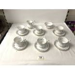 ROYAL ALBERT MEMORY LANE FOURTEEN PIECE TEA SET.