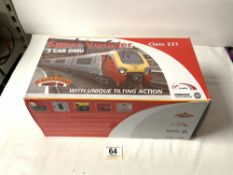 A BACHMANN, BRANCH- LINE MODEL OF VIRGIN TRAINS SUPER VOYAGER 5 CARDMU CLASS 221.