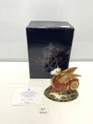 ROYAL CROWN DERBY - THE WESSEX , WYVERN PAPERWEIGHT, LIMITED EDITION No387 OF 2000, DESIGNED BY