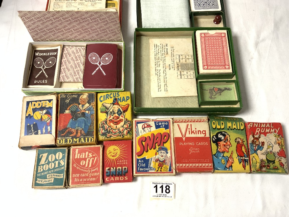A QUANTITY OF OLD CARD GAMES - ZOO BOOTS, HATS OFF, ANIMAL RUMMY, CIRCUS SNAP, AND SPORTING CARD - Image 3 of 3