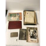 A QUANTITY OF PHOTOGRAPHIC POSTCARDS, PHOTOGRAPH ALBUM, AND OTHER EPHEMERA AND HONG KONG 1 DOLLAR