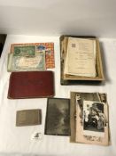 A QUANTITY OF PHOTOGRAPHIC POSTCARDS, PHOTOGRAPH ALBUM, AND OTHER EPHEMERA AND HONG KONG 1 DOLLAR