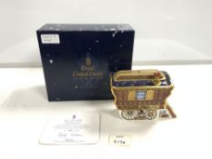 BOXED ROYAL CROWN DERBY THE LEDGE WAGON LIMITED EDITION NO 366 OF 1250 (GYPSY)