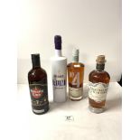 FOUR BOTTLES OF RUM - SANTISIMA TRINIDAD DE CUBA 7 YEAR OLD RUM, HAVANA CLUB 7 YEAR OLD RUM,