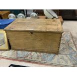 ANTIQUE PINE CHEST 104 X 58 X 54CM