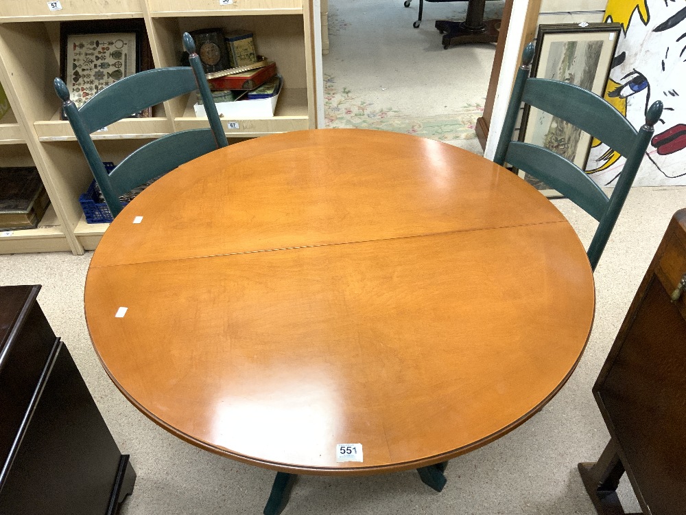 EXTENDING DINING TABLE WITH SIX MATCHING CHAIRS ITALIAN DESIGNER MODENESE ADRIANO. [COST £995 IN - Image 5 of 8