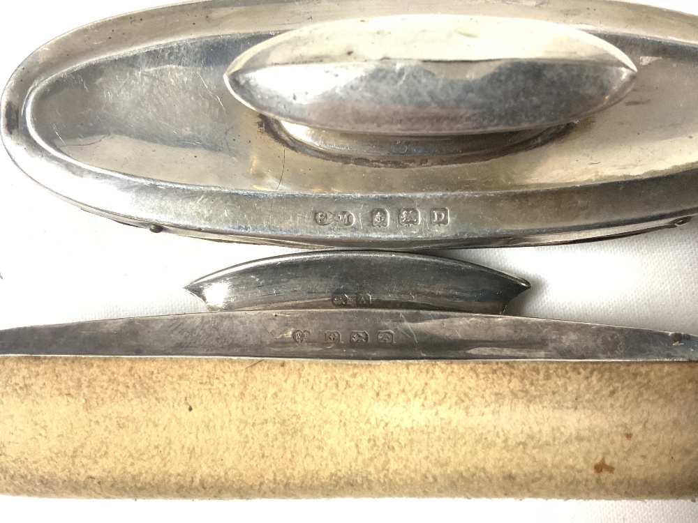 FOUR HALLMARKED SILVER NAIL BUFFERS. - Image 5 of 6