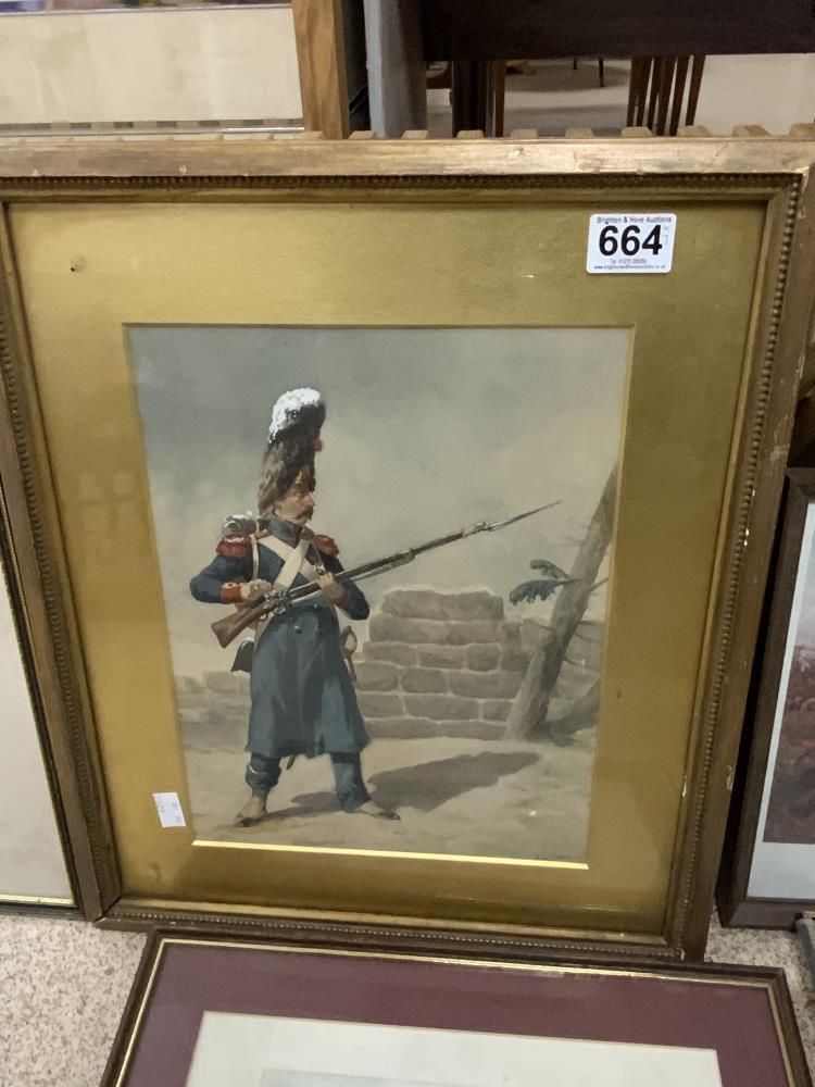 PICTURES AND PRINTS INCLUDES MILITARY WATERCOLOUR SIGNED F.DE.PRADES 1877 41 X 50CM - Image 2 of 9
