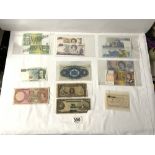 A QUANTITY OF BANK NOTES - AUSTRALIA 1 DOLLAR, 2 DOLLARS, 5 DOLLARS, NEW ZEALAND 20 DOLLARS, 2