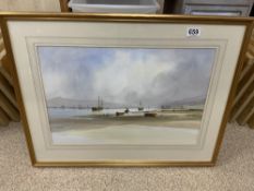 RAY WITCHARD (1928) SIGNED FRAMED AND GLAZED WATERCOLOUR, 72 X 56CM