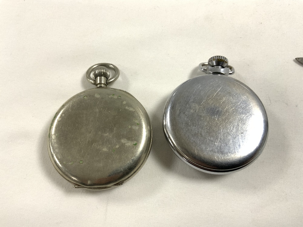 A LIMIT PLATED POCKET WATCH, INGERSOLL POCKET WATCH, AND THREE POCKET KNIVES. - Image 4 of 8