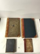 TWO VICTORIAN LEATHER BOUND HAND WRITTEN JOURNALS WITH WATERCOLOUR DRAWINGS - JAMES BOWMAN SHARP