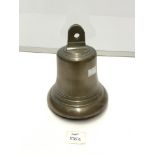 A BRONZE SHIPS BELL, 20 CMS.