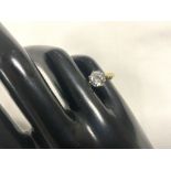 VINTAGE 375 GOLD RING WITH SINGLE STONE SIZE L