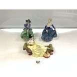 THREE ROYAL DOULTON FIGURES - AT EASE HN2473, TOP O THE HILL HN1833 AND FRAGRANCE HN 2334.