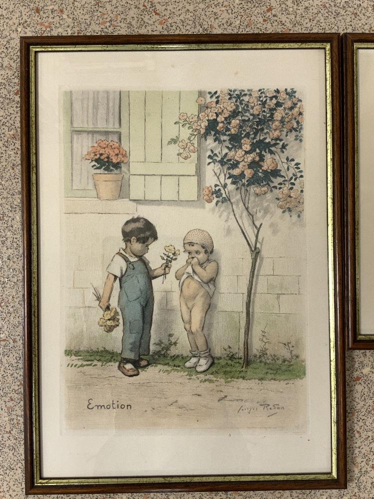 TWO GEORGE REDON (1869-1943) COLOUR PRINTS OF CHILDREN LARGEST 48 X 33CM - Image 2 of 7