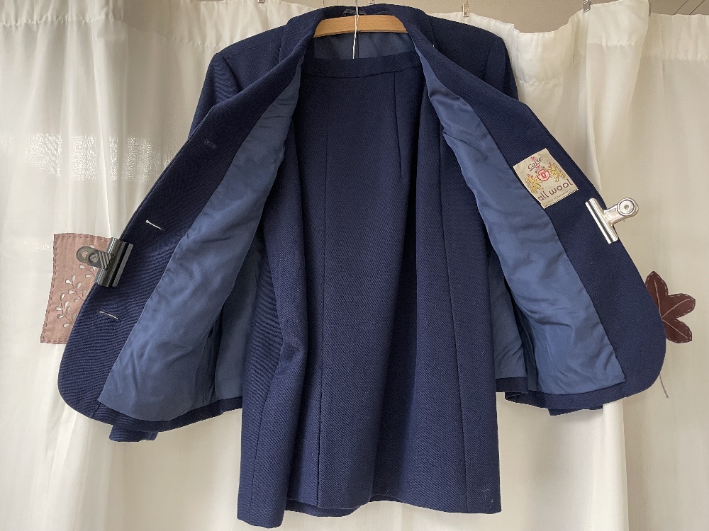 TWO VINTAGE LADIES SKIRT SUITS, ONE CAWL (GERMANY) NAVY UK SIZE 10, THE OTHER FELDMANN SEIGEN FOREST - Image 7 of 9