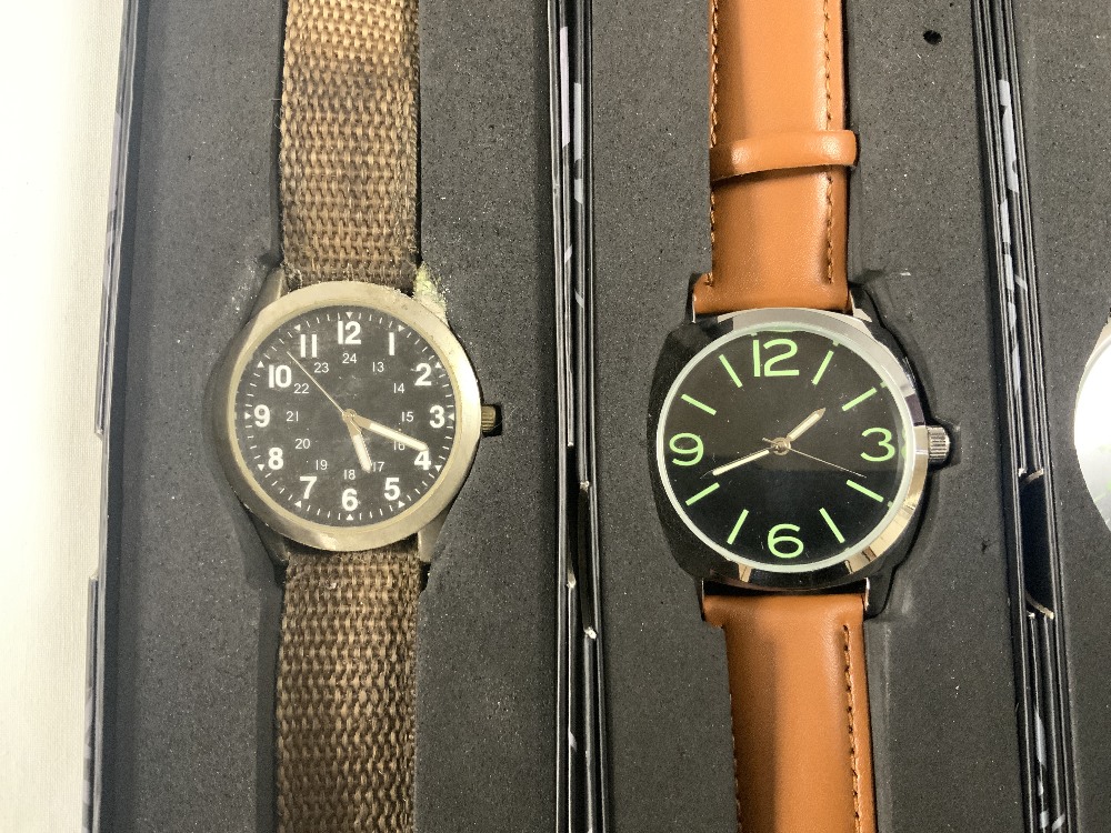 ELEVEN MODERN QUARTZ MILITARY STYLE WRISTWATCHES, TWO OTHERS AND FOUR LADIES WRISTWATCHES. - Image 2 of 9