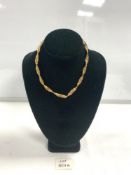 375 GOLD NECKLACE BY DESIGNER UNOAERRE OF ITALY 13 GRAMS