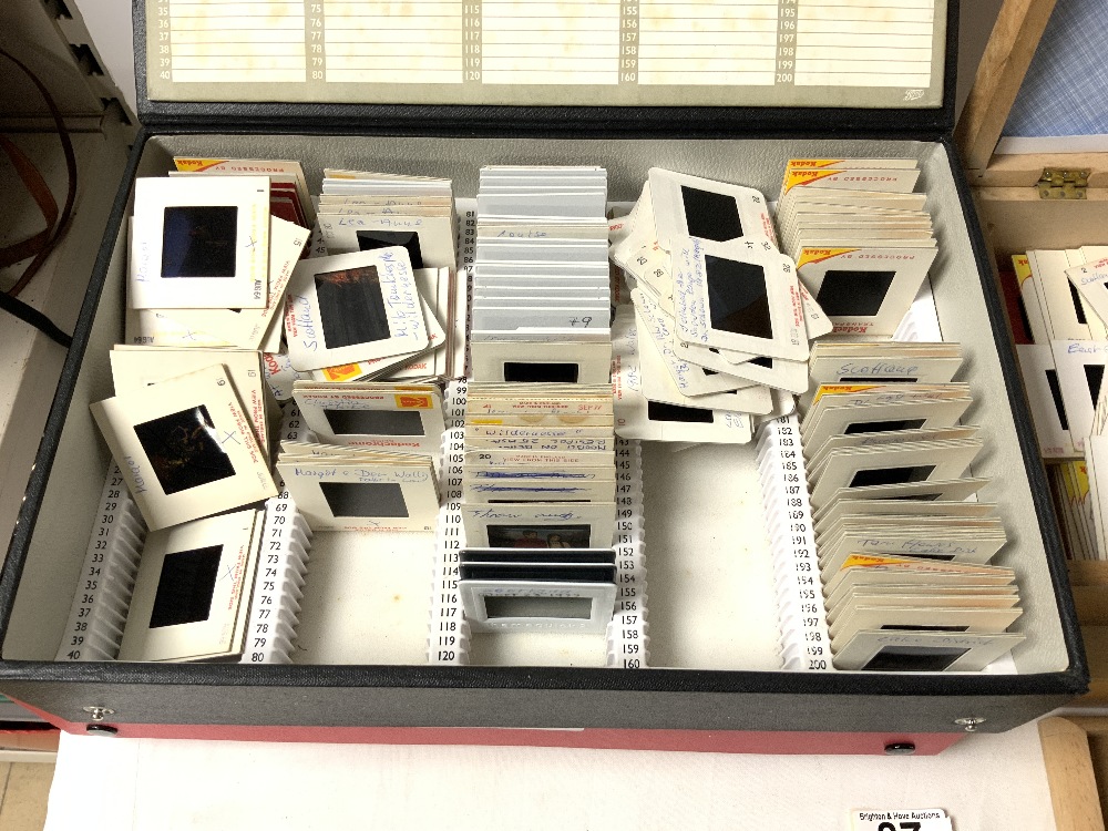 A QUANTITY OF KODAK PHOTOGRAPHIC SLIDES IN FOUR FITTED BOXES. - Image 3 of 8