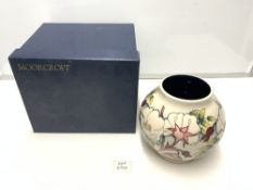 A MOORCROFT BRAMBLE REVISITED PATTERN VASE, 18 CMS. WITH BOX.