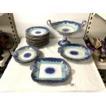 WINDSOR FLO BLUE 21 PIECE PART DINNER SERVICE.