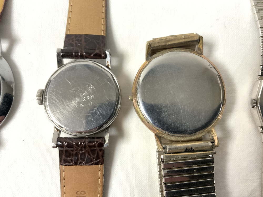 A UNIVERSAL GENTS AUTOMATIC WRIST WATCH [ NO WINDER ], A 1960s STEEL MOVADO GENTS WRISTWATCH, A - Image 7 of 12