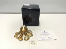ROYAL CROWN DERBY LIMITED EDITION OCTOPUS, No 49 OF 2500, ARTIST TIEN MANH DINH. WITH CERTIFICATE