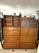 MID-CENTURY TEAK WALL MOUNTED UNITS BY TAPLEY 33 INCLUDES BRACKETS