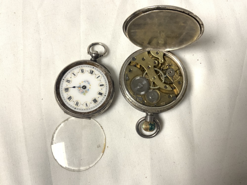 TWO HALLMARKED SILVER ENGINE TURNED POCKET WATCHES, AF. - Image 6 of 6