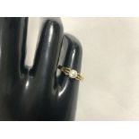 VINTAGE 585 GOLD RING WITH SINGLE PEARL SIZE N