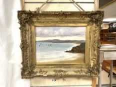 UNSIGNED OIL ON CANVAS IN ORNATE ANTIQUE GILDED FRAME 62 X 52CM