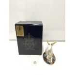 ROYAL CROWN DERBY LIMITED EDITION 694 OF 2000 - " THE WHITE HART ", DESIGNED BY LOUISE ADAMS. WITH