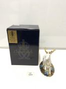 ROYAL CROWN DERBY LIMITED EDITION 694 OF 2000 - " THE WHITE HART ", DESIGNED BY LOUISE ADAMS. WITH