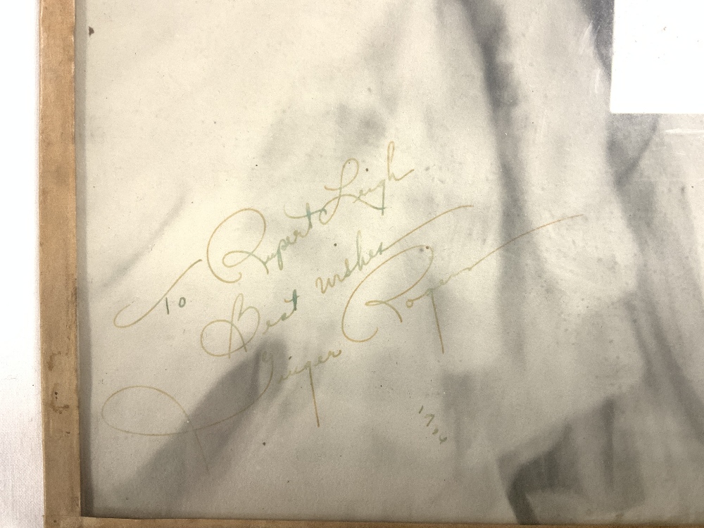 A SIGNED PORTRAIT PHOTOGRAPH OF GINGER ROGERS. - Image 2 of 3
