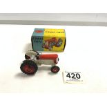 A CORGI TOYS MASSEY - FERGUSON 65 TRACTOR No 50, WITH BOX.