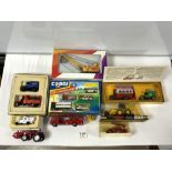 CORGI TRANSPORTER OF THE 30s, BOXED CORGI EMERGENCY SET, AND SOLIDA FIRE ENGINE AND OTHERS,