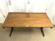 VINTAGE DOUBLE SCHOOL DESK.