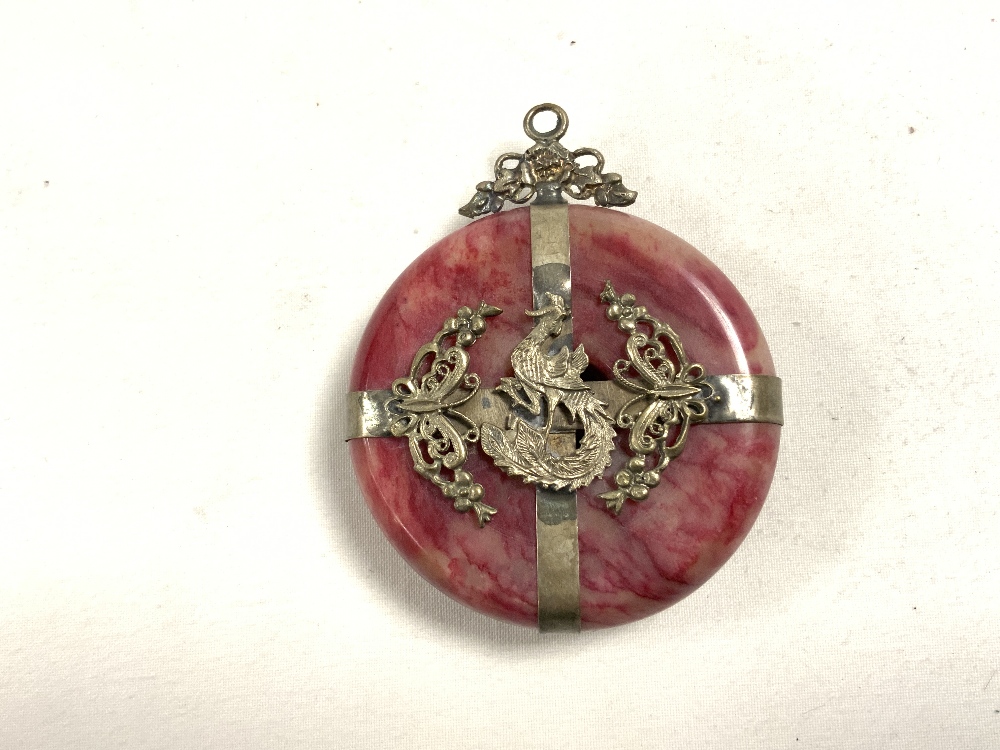 CHINESE VINTAGE PENDANT TWO SIDED DRAGON IN WHITE METAL 7CM - Image 2 of 6