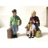 ROYAL DOULTON THE BOY EVACUEE (HN3202) WITH THE GIRL EVACUEE (HN3203), WITH CERTIFICATES