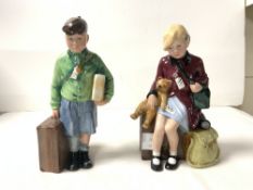 ROYAL DOULTON THE BOY EVACUEE (HN3202) WITH THE GIRL EVACUEE (HN3203), WITH CERTIFICATES