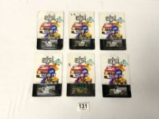 SIX EFSI DIECAST METAL TOY VEHICLES IN ORIGINAL UN-OPENED PACKETS.