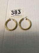 PAIR OF 750 GOLD EARRINGS 5 GRAMS