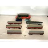 A TRI-ANG RAILWAYS DIESEL TRAILER CAR IN BOX, HORNBY DUBLO TENDER D12 IN BOX, HORNBY DUBLO ESSO