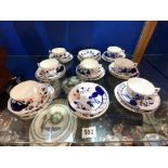 TWENTY NINE PIECES OF ANTIQUE GAUDY WELSH HAND PAINTED CHINA